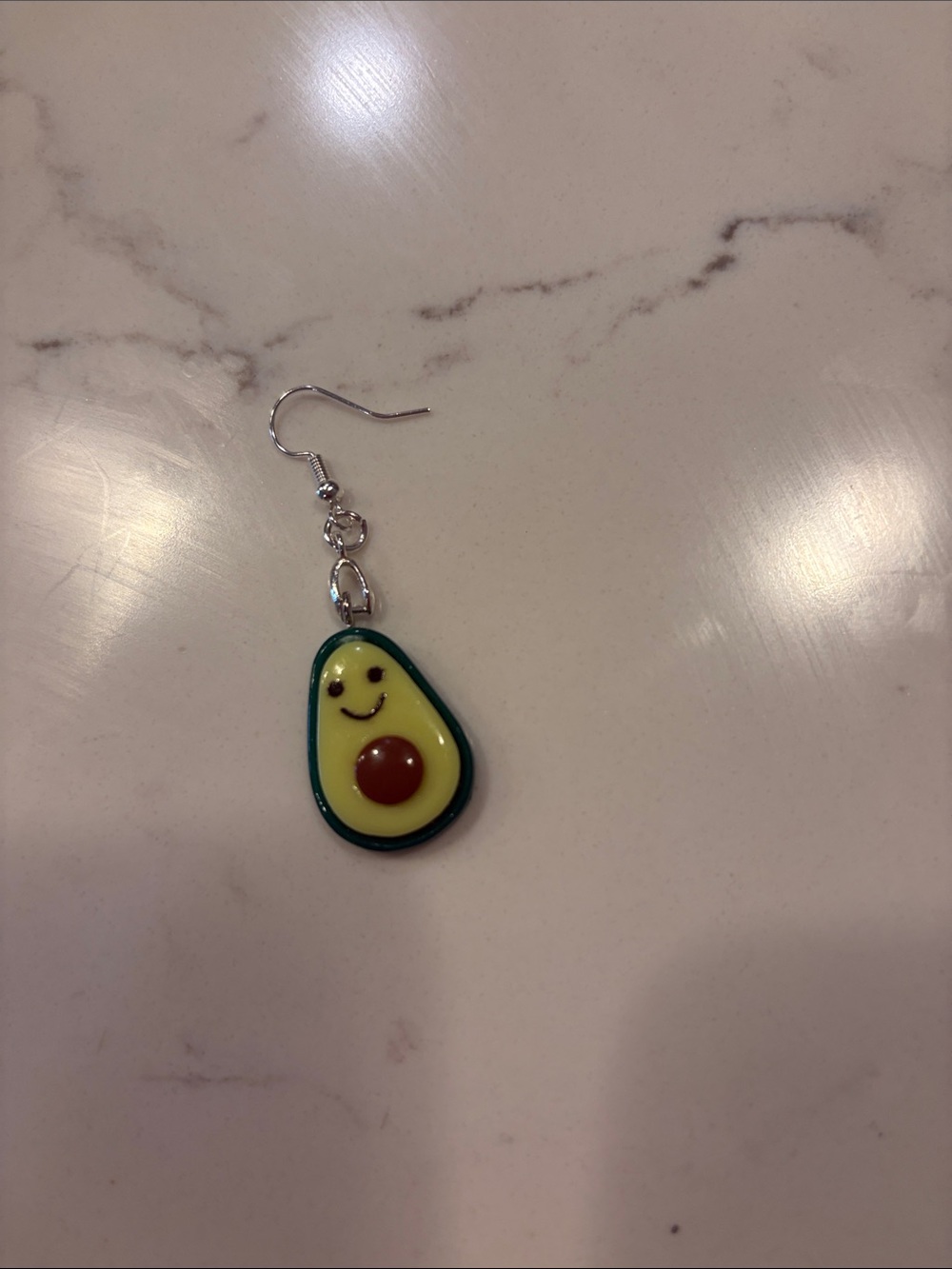 Cute Avocado Drop Earring - Yellow & Green